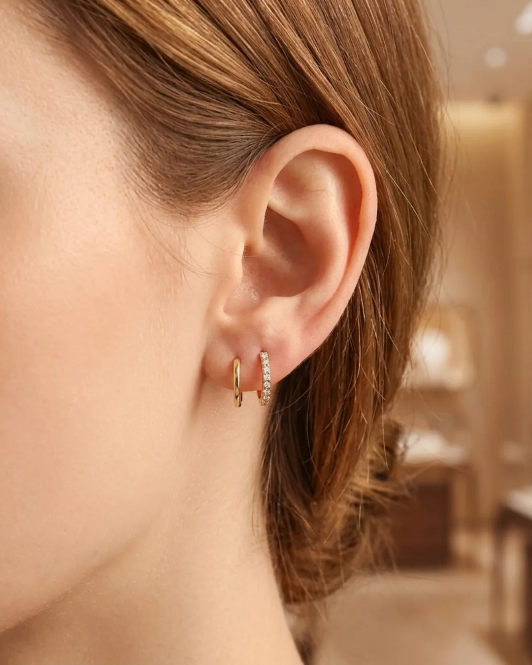 Lucia Double Hoop Earrings Sleek