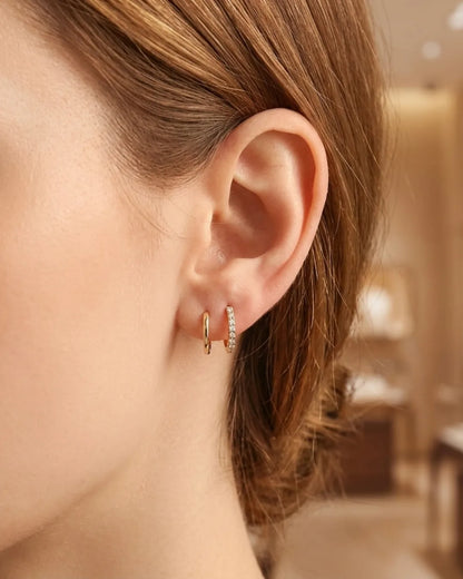 Lucia Double Hoop Earrings Sleek