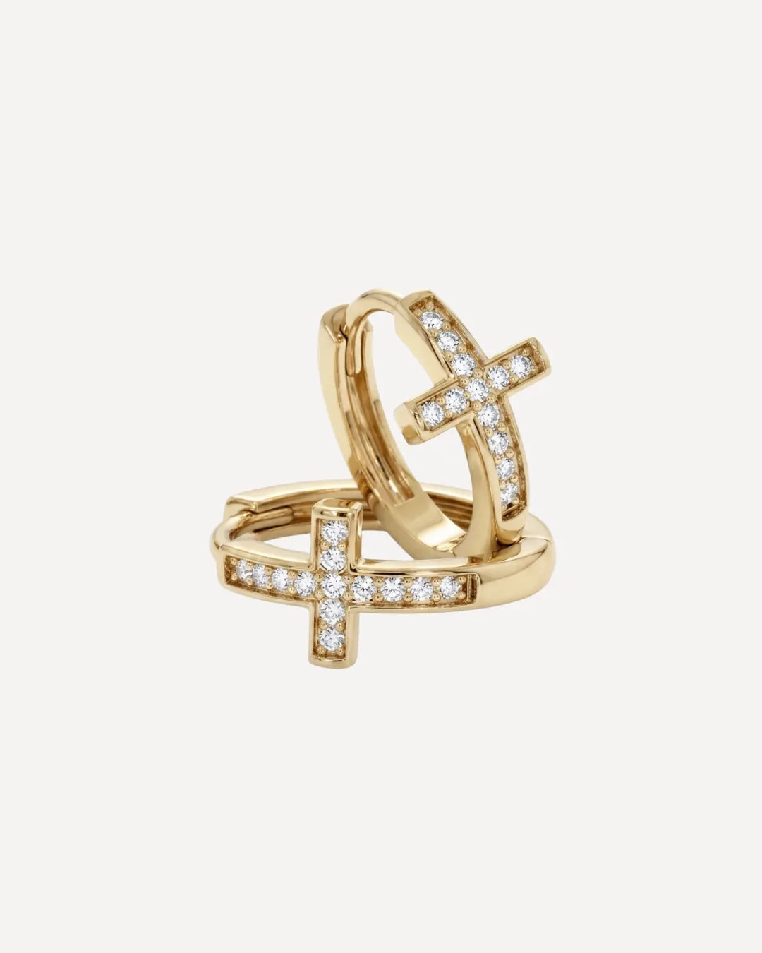 Adelaide Cross Hoop Earrings Faith