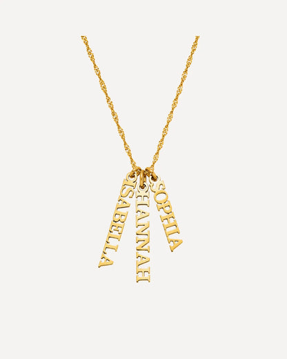 Isabella Multiple Name Necklace