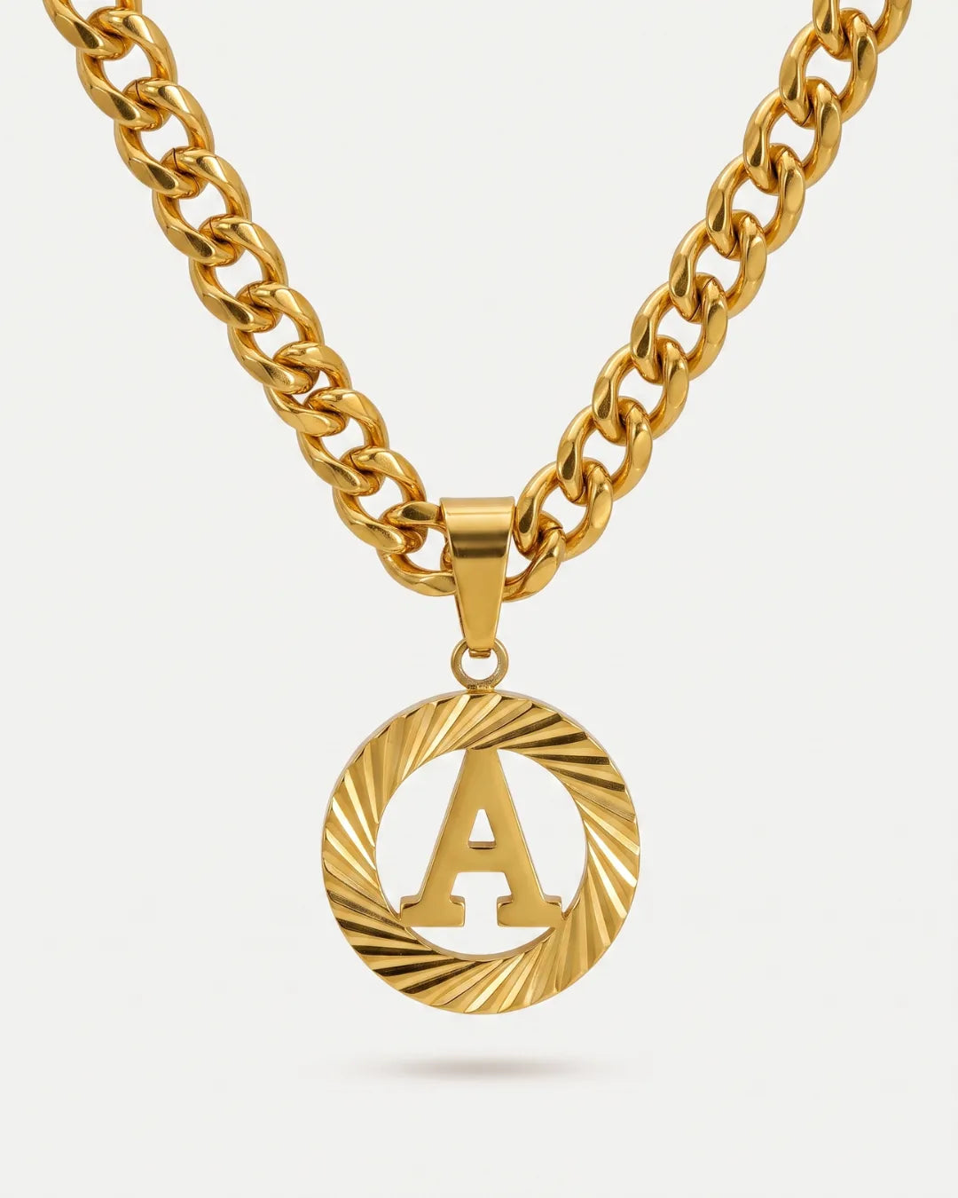 Valentina Initial Cuban Chain Necklace