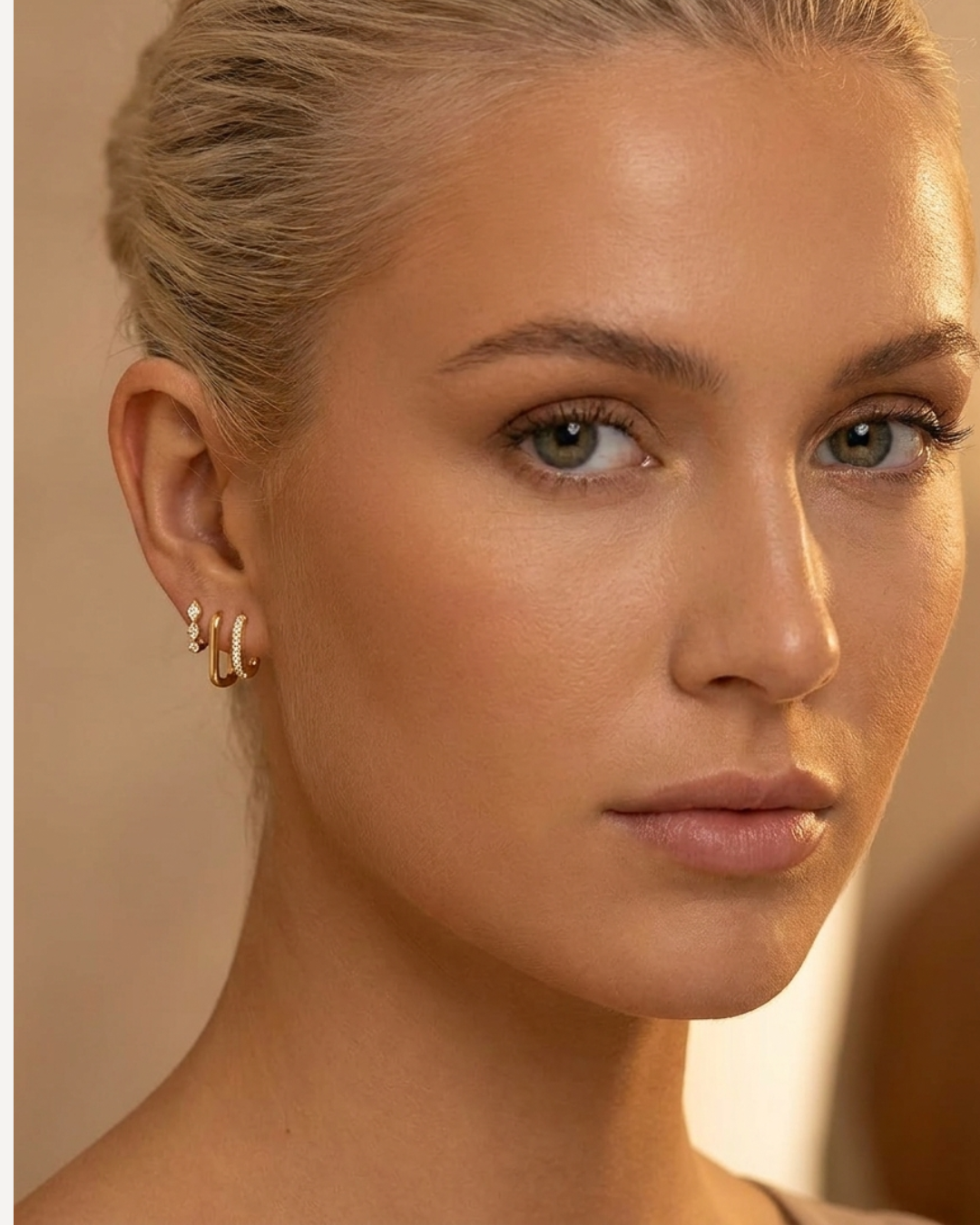 Lisette Crystal Huggie Hoop Earring 3 Piece Set