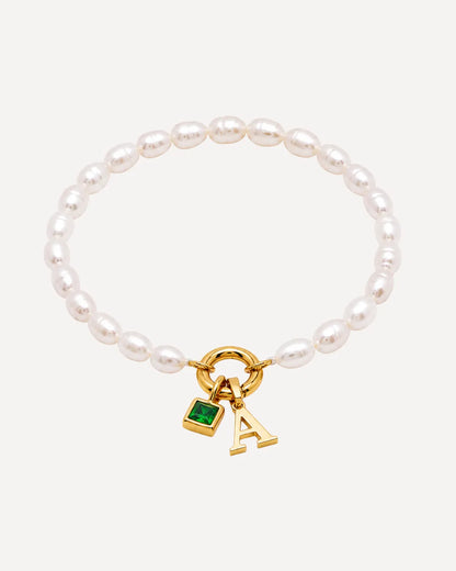 Emma Birthstone Bracelet with Pearl Beads