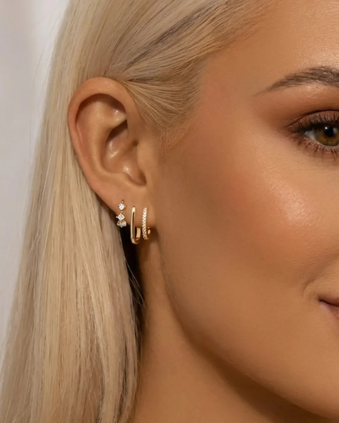 Noelle Dainty Hoop Earrings Set Glow