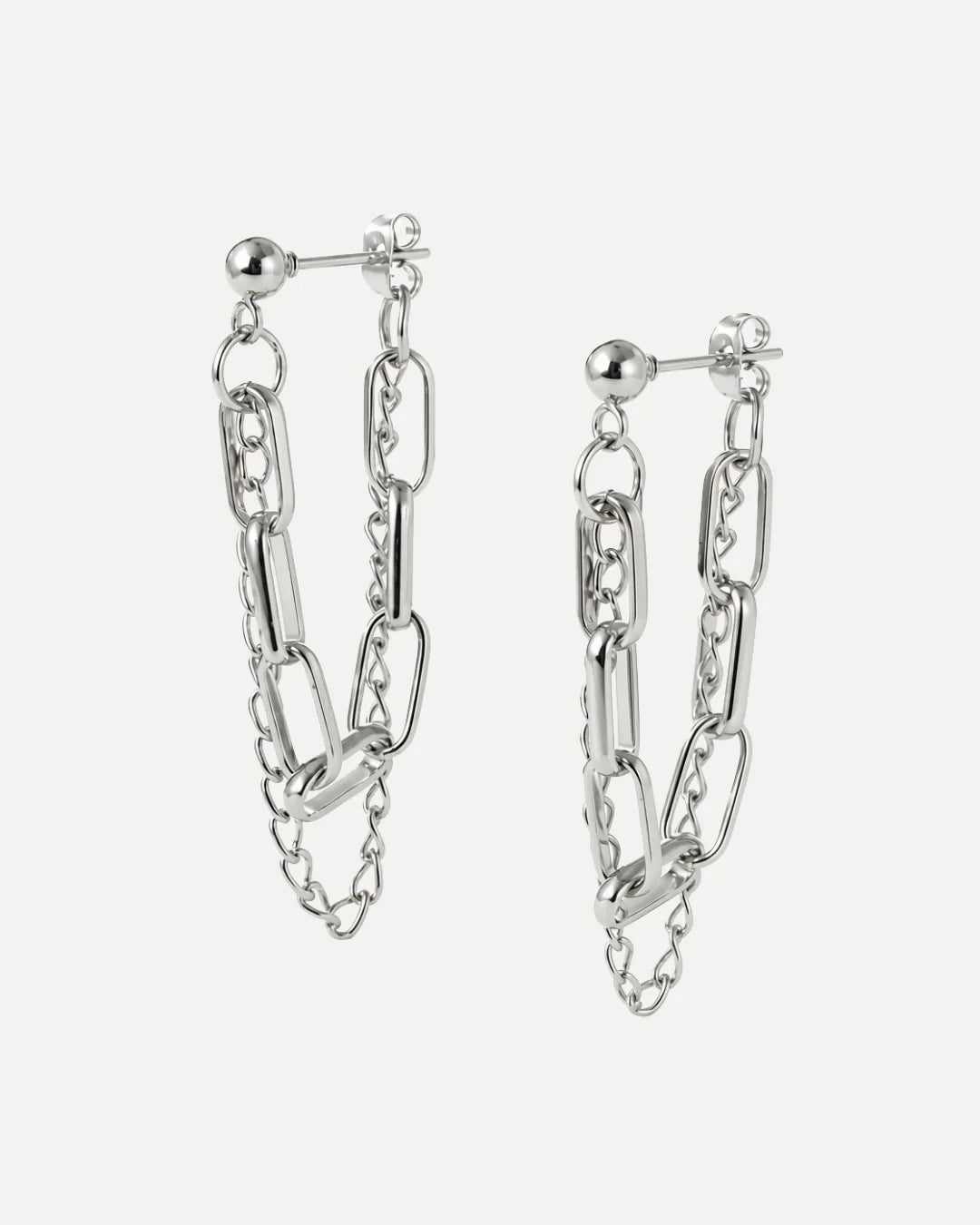 Elowyn Chain Stud Earrings Edge