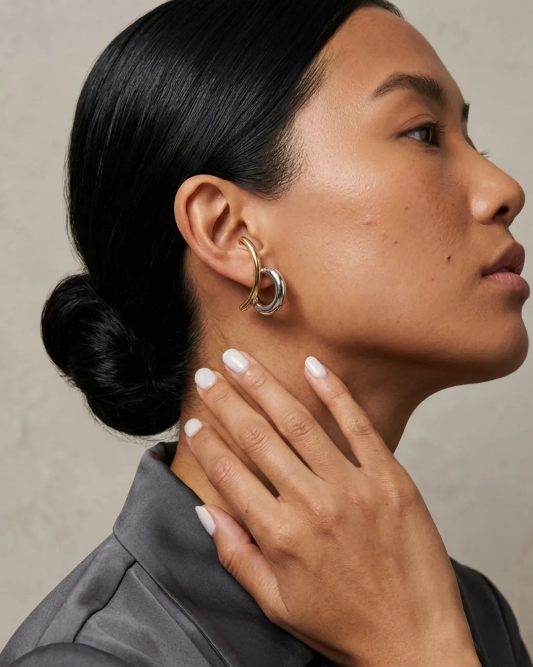 Colette Two Tone Earrings Modern