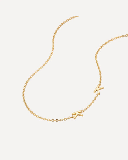 Penelope Sideways Initial Necklace Chic