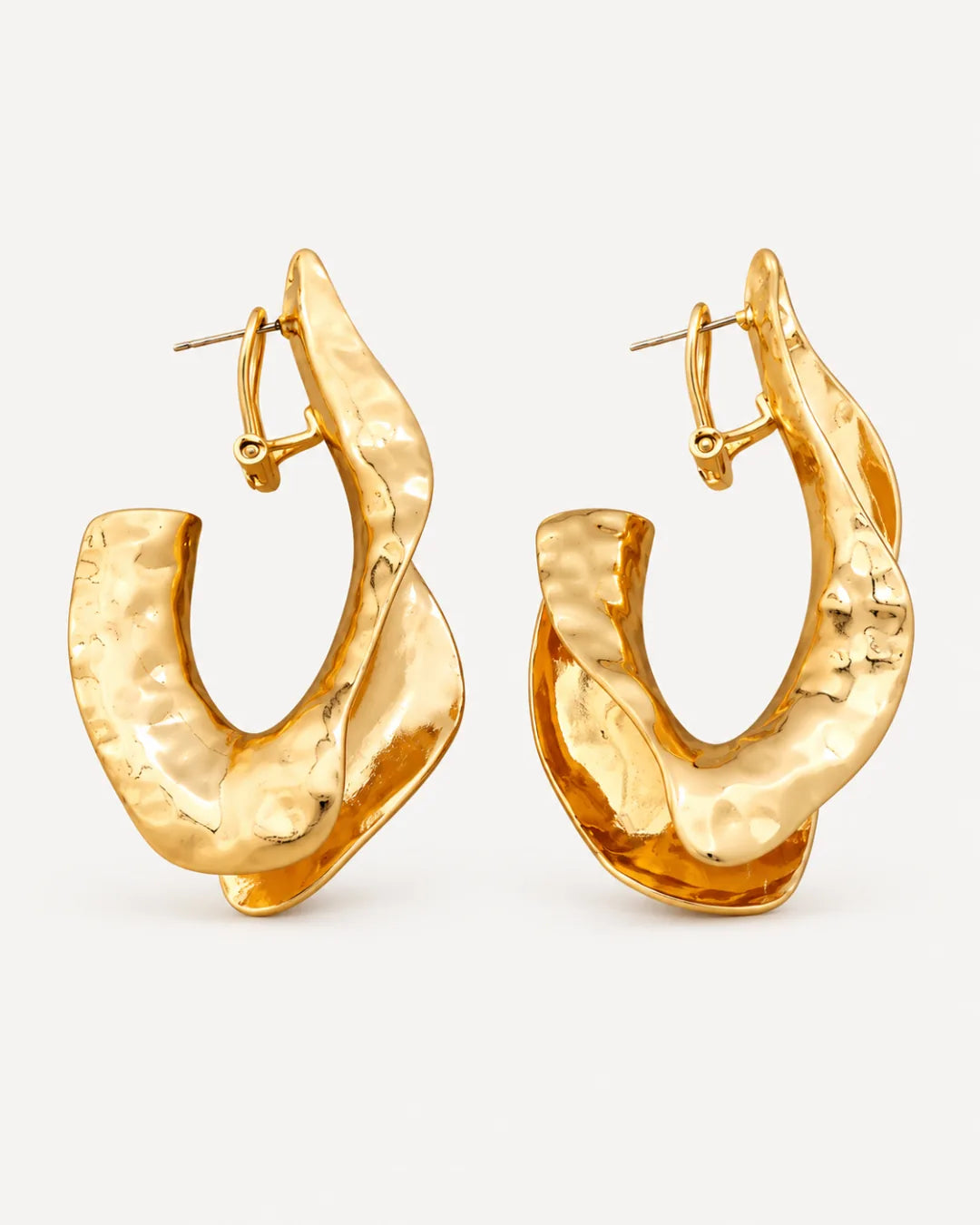 Marcelline Bold Statement Hoop Earrings Edge