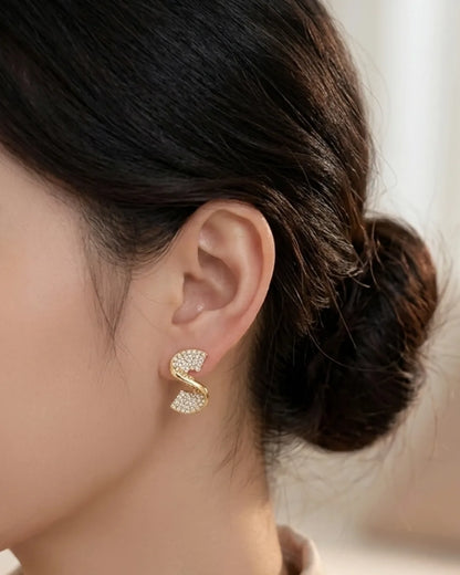Bianca  Crystal Twist Earrings