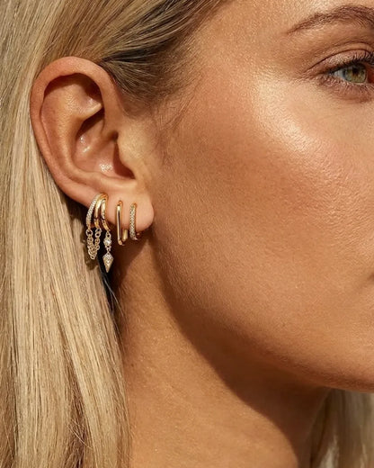 Seraphine Huggie Hoop Earring 3 Piece Set Radiance