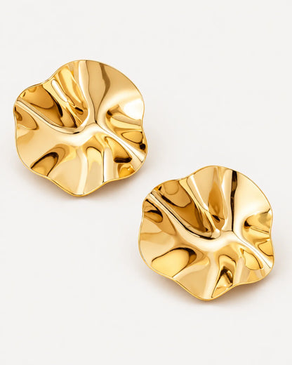 Ondine Sculptural Ripple Stud Earrings