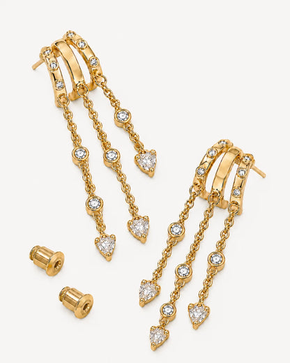 Elara Cascading Illusion Earrings Sparkle