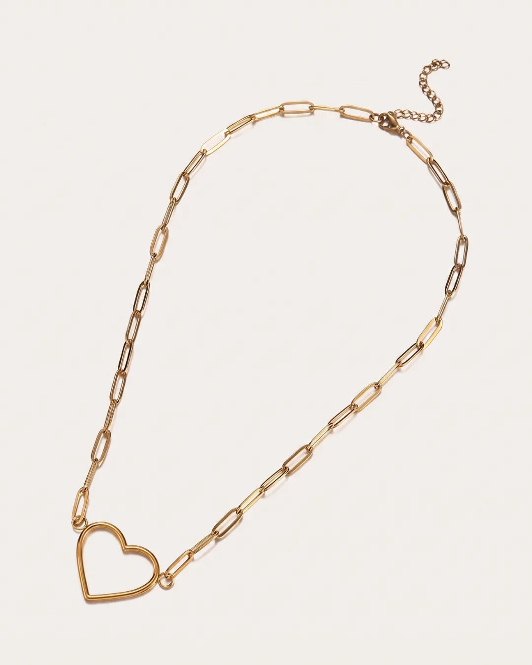 Seraphina Heart Paperclip Necklace Amour
