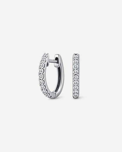 Vivienne Pavé Huggie Earrings Glow