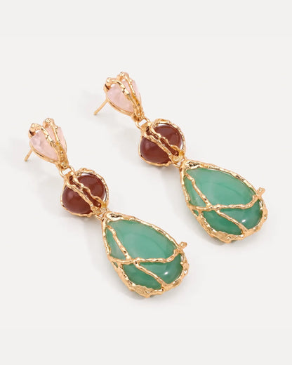 Serafina Gemstone Drop Earrings Luxe