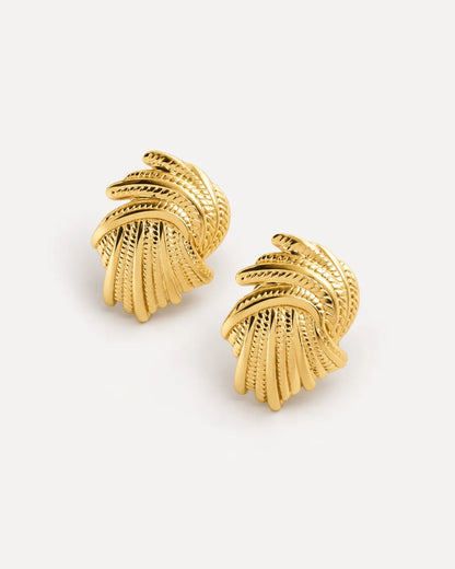 Aureline Gold Statement Earrings Bold