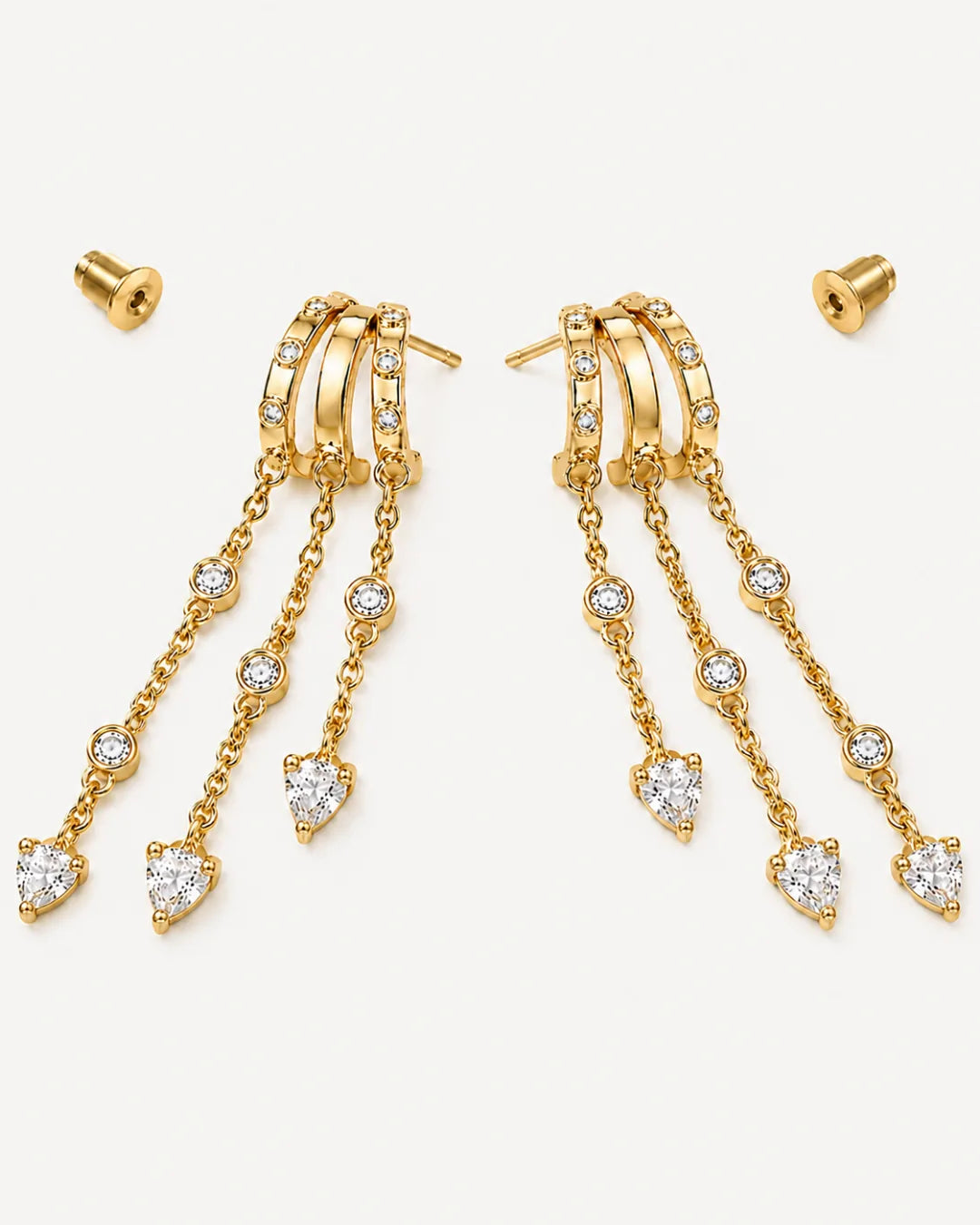 Elara Cascading Illusion Earrings Sparkle
