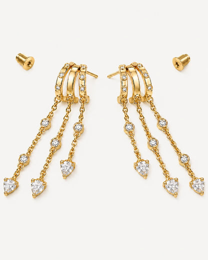Elara Cascading Illusion Earrings Sparkle