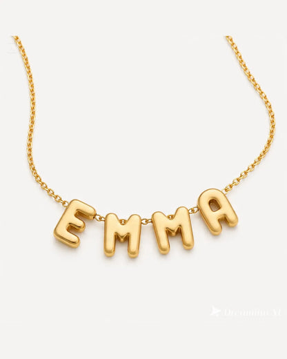 Amelia Bubble Name Necklace