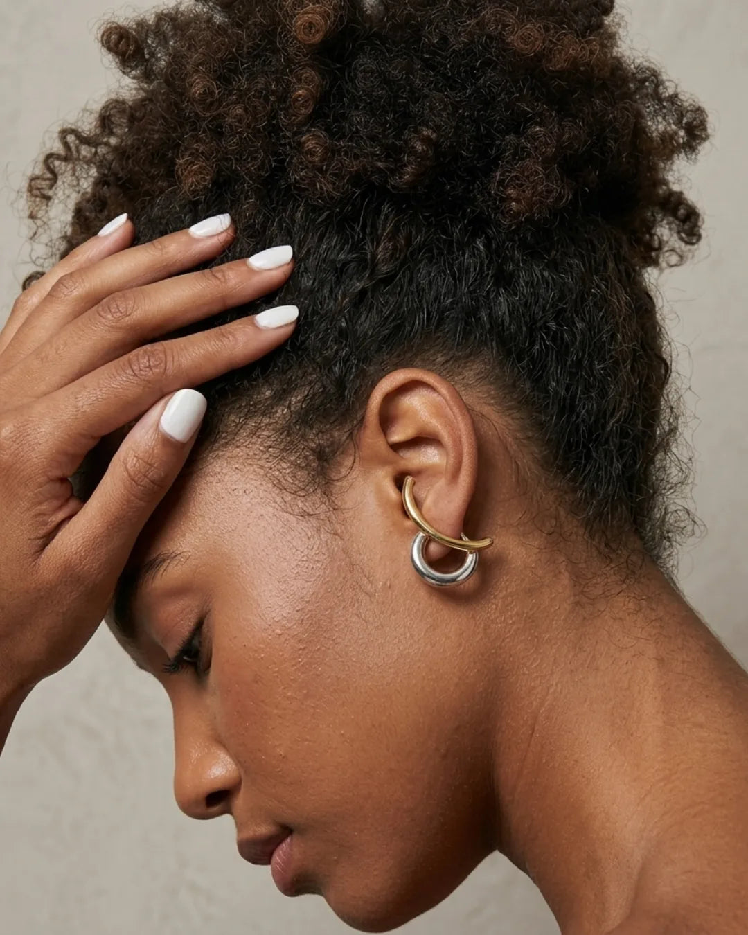 Colette Two Tone Earrings Modern
