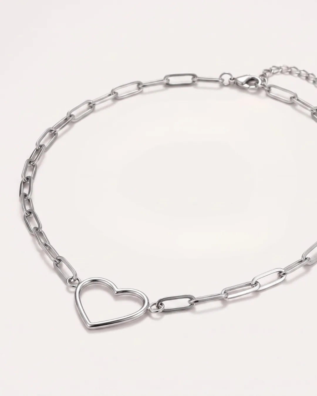 Seraphina Heart Paperclip Necklace Amour