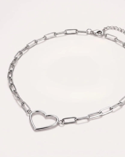 Seraphina Heart Paperclip Necklace Amour