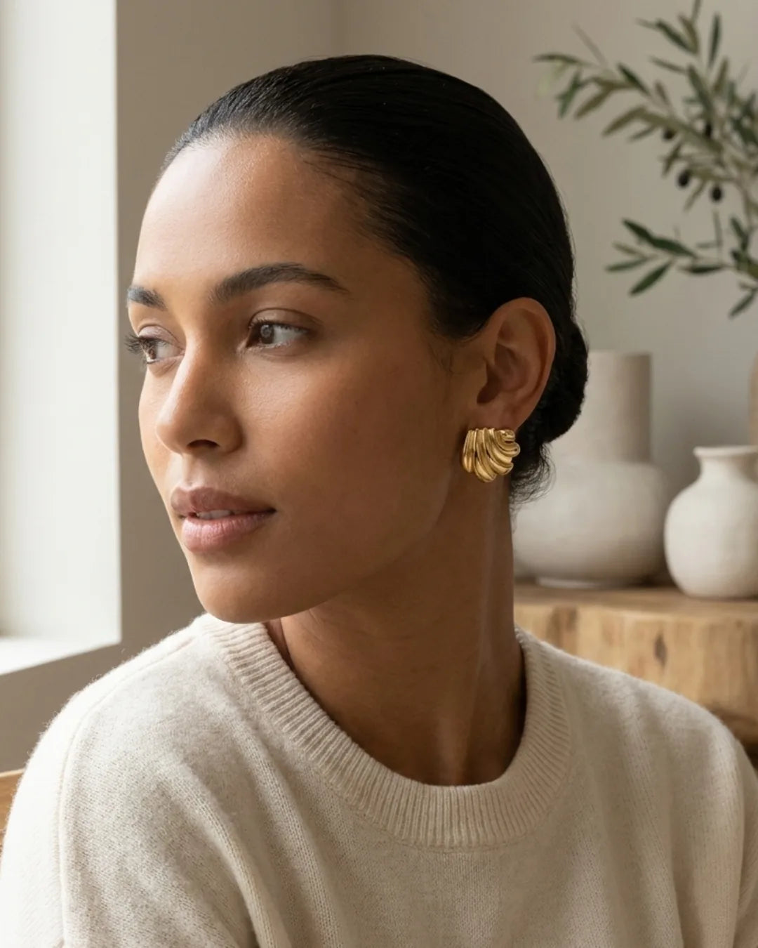 Marisol Statement Stud Earrings Sculptural