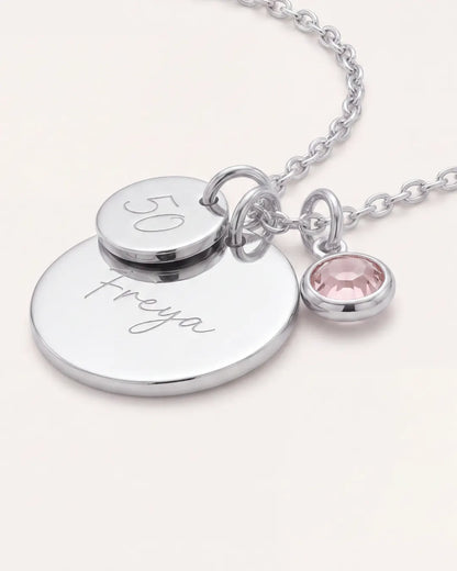 Evelina Personalized Birthstone Necklace Cherish