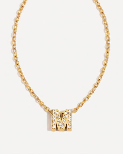 Aurelia Pavé Initial Necklace Brilliance