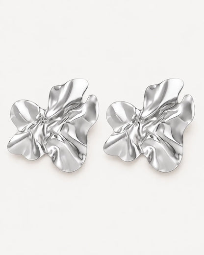 Rosavelle Ruffle Statement Earrings Bloom