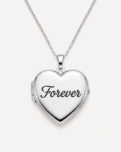 Evelina Heart Photo Locket Necklace Cherish