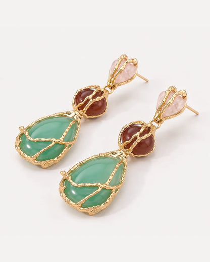 Serafina Gemstone Drop Earrings Luxe