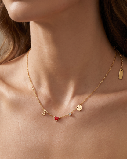 Vivienne Initial Heart Necklace Cherish