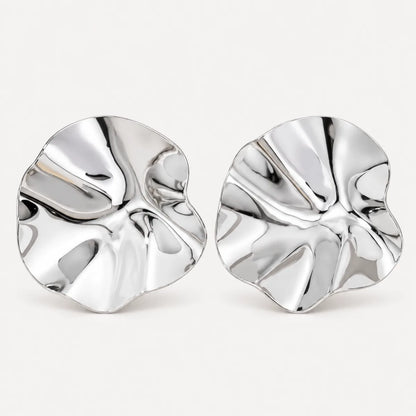 Ondine Sculptural Ripple Stud Earrings
