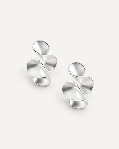 Solenne Sculptural Twist Statement Earrings