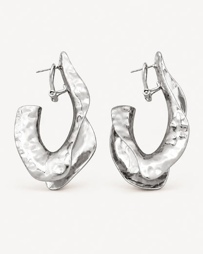 Marcelline Bold Statement Hoop Earrings Edge