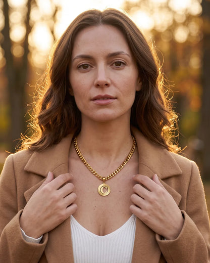 Valentina Initial Cuban Chain Necklace