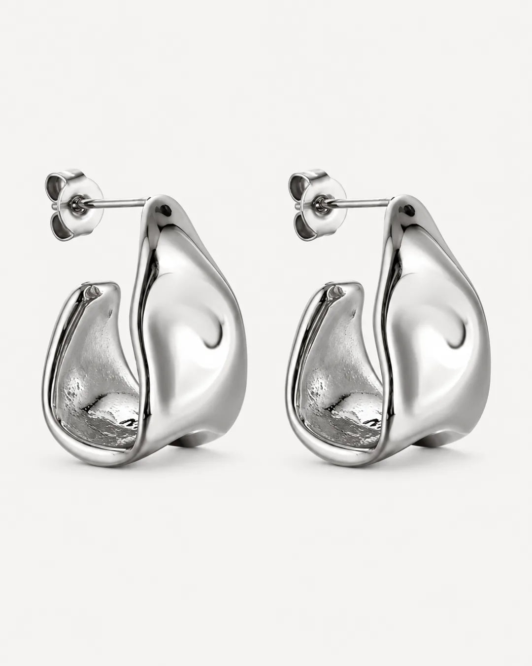 Elowenne Sculptural Folded Stud Earrings Elegant