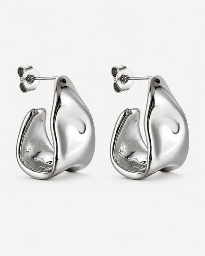 Elowenne Sculptural Folded Stud Earrings Elegant