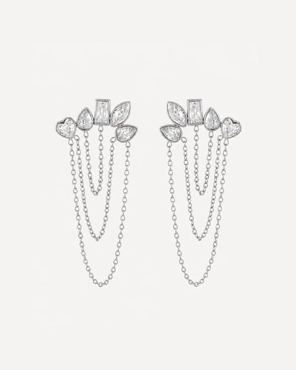 Vivienne Crystal Chain Stud Earrings
