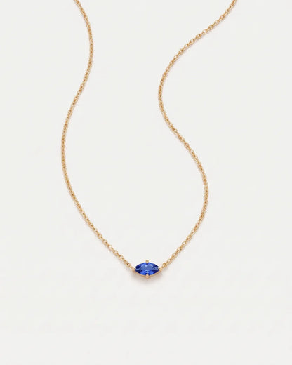 Celestine Marquise Birthstone Necklace Radiance