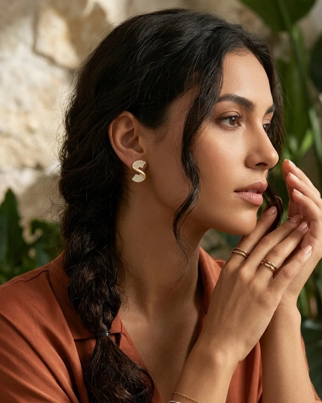 Bianca  Crystal Twist Earrings