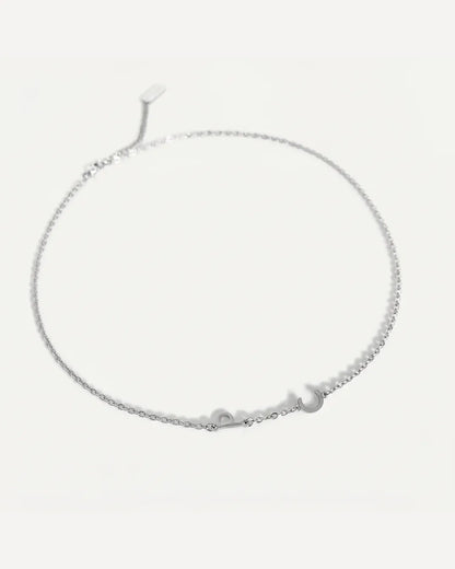 Annelise Sideways Initial Necklace Signature