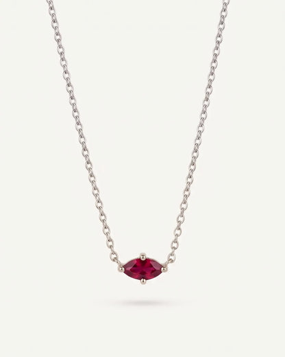 Celestine Marquise Birthstone Necklace Radiance