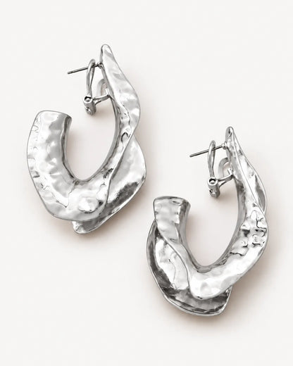 Marcelline Bold Statement Hoop Earrings Edge