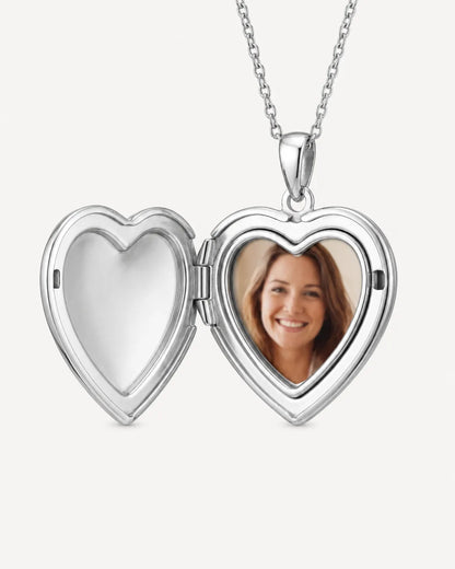 Evelina Heart Photo Locket Necklace Cherish