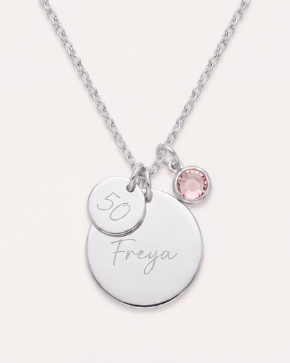 Evelina Personalized Birthstone Necklace Cherish