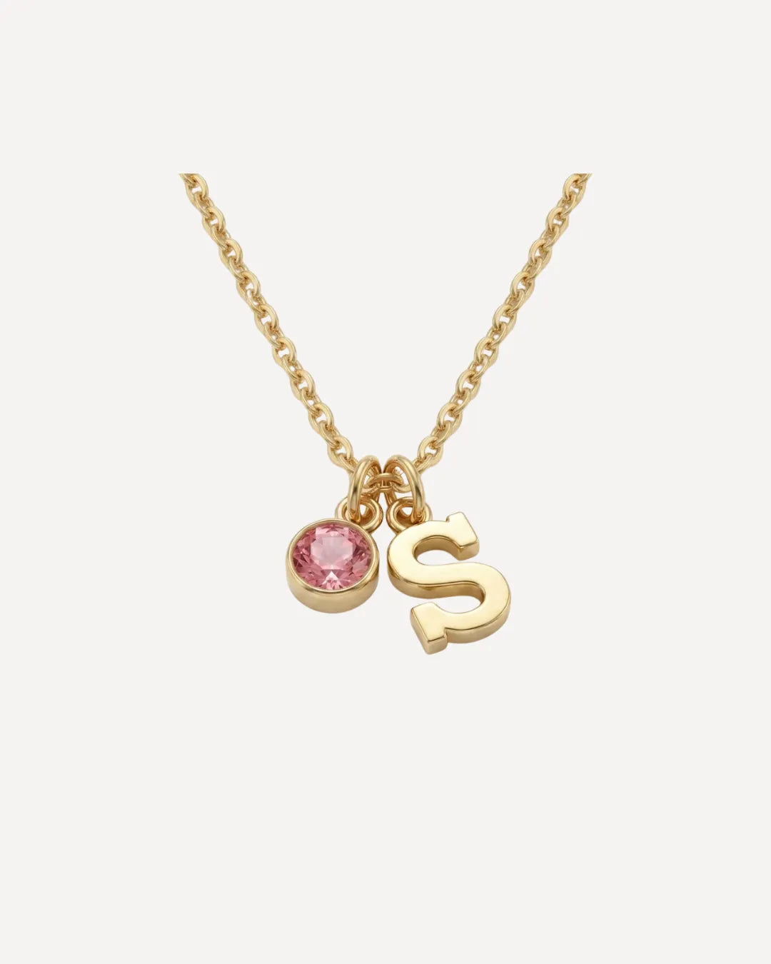 Isolde Initial Birthstone Necklace Signature