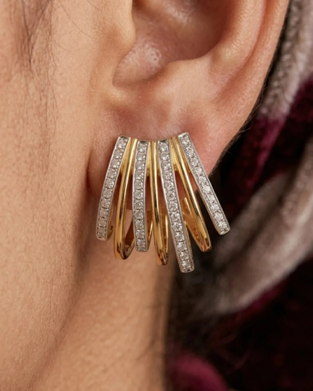 Celeste Illusion Hoop Earrings Statement