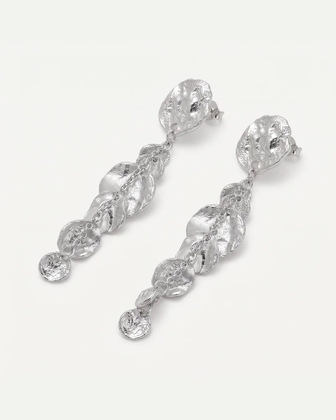 Marielle Hammered Drop Earrings Luxe